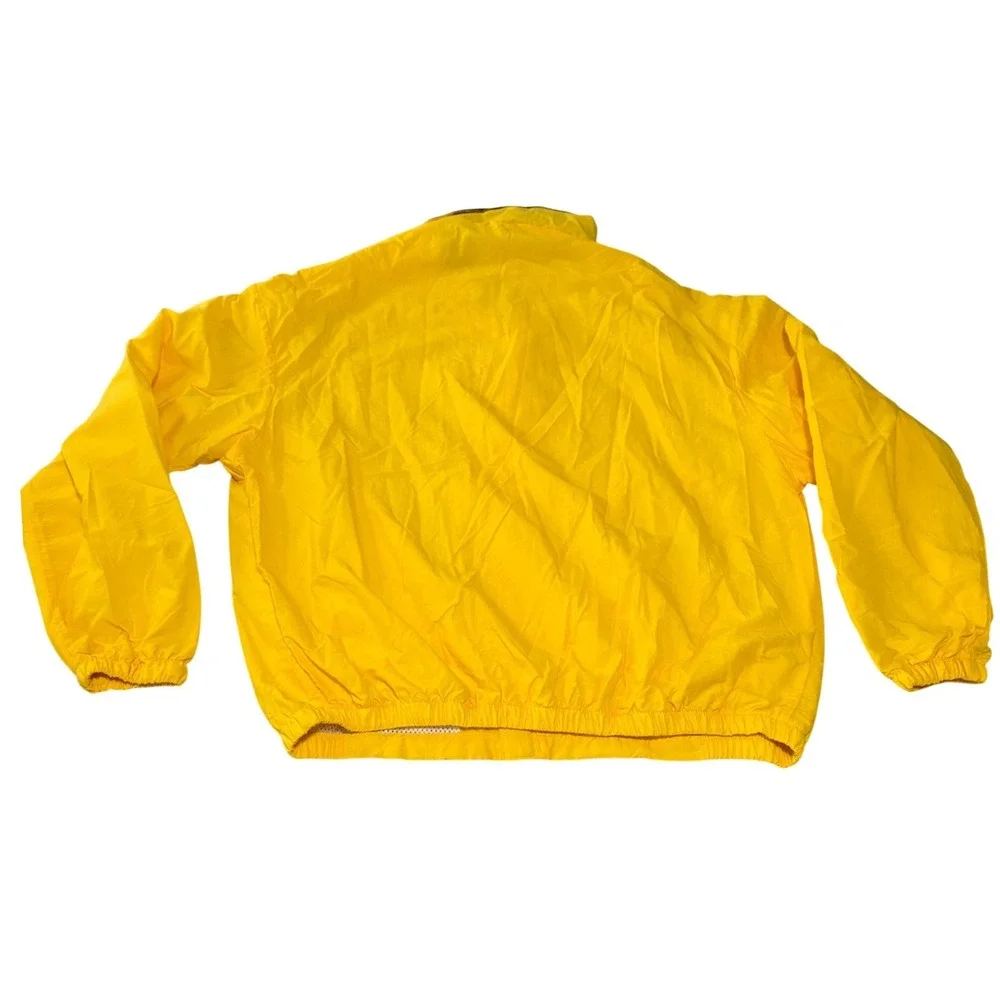VTG 90s Dunbrooke Pia Jac Windbreaker NWOT Jacket XL Yellow Navy Nylon Blank USA